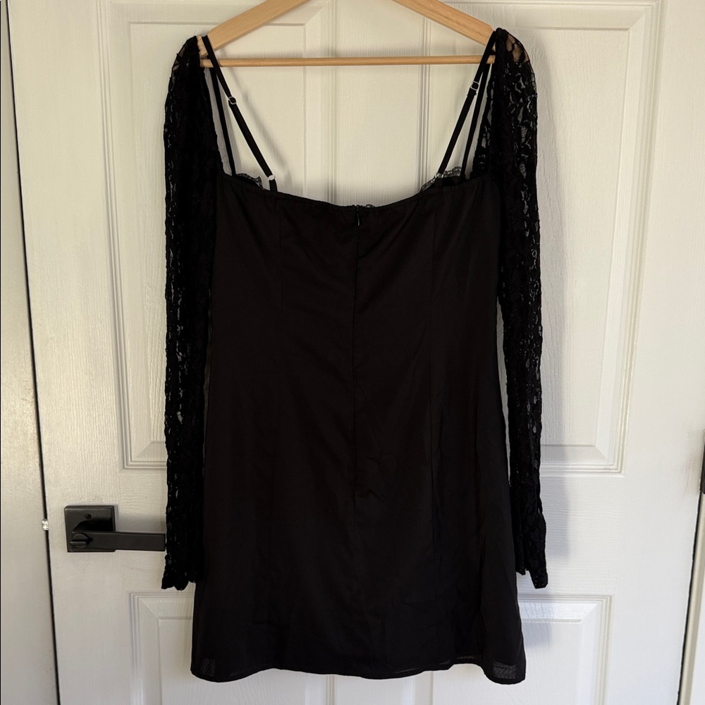 Princess Polly Elegant Black Lace Mini Dress - Picture 7 of 9